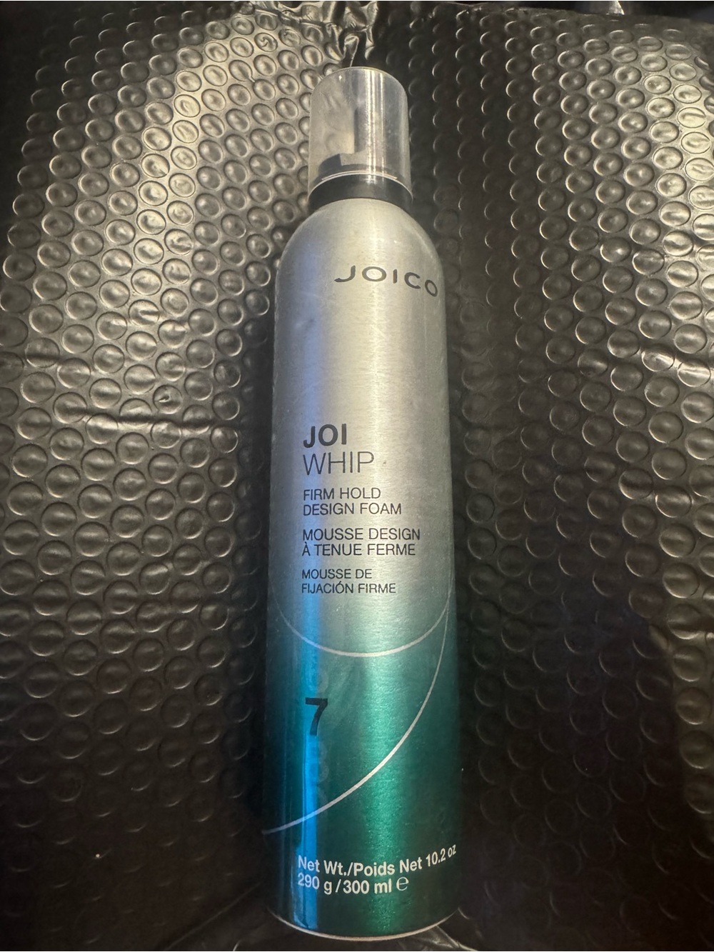 Joico Joi Whip Firm Hold Design Foam - Silver and Teal Bottle